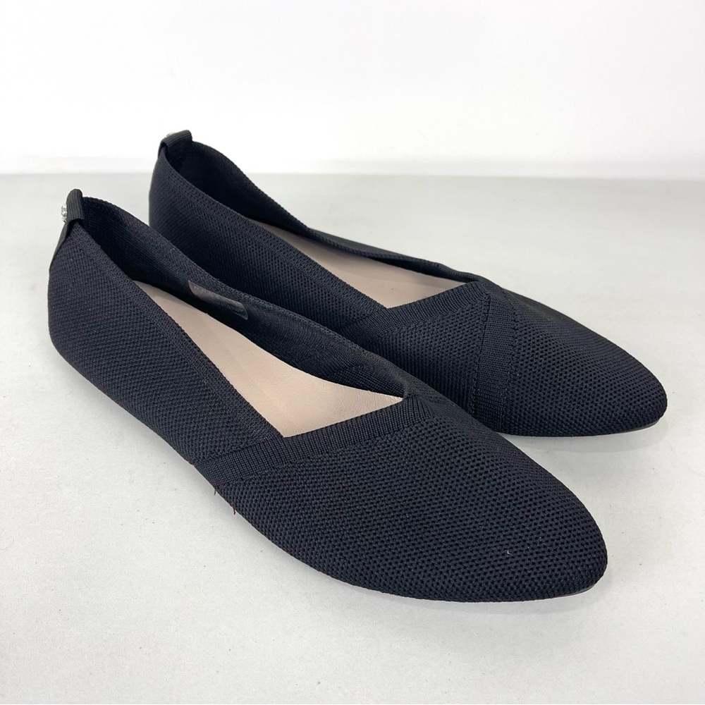 Danskin Bayo Ballet Flats Black Pointed Toe Slip On Shoes Women's Size 8